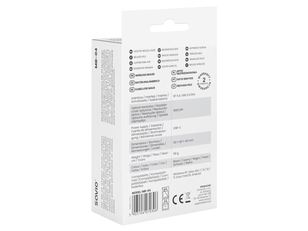 Savio MB-04, kaksoiskäsiohjain, IR LED, Bluetooth, 1600 dpi, Lajittelu
