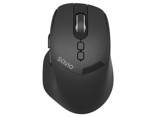Savio MB-06, Ambidextrous, Bluetooth, 3800 dpi, Sort
