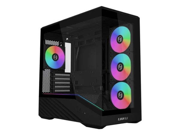 Lian Li Vector V100R MINI, Mini Tower, PC, Svart, Micro ATX, Mini-ITX, Plast, Stål, Herdet glass, Spilling