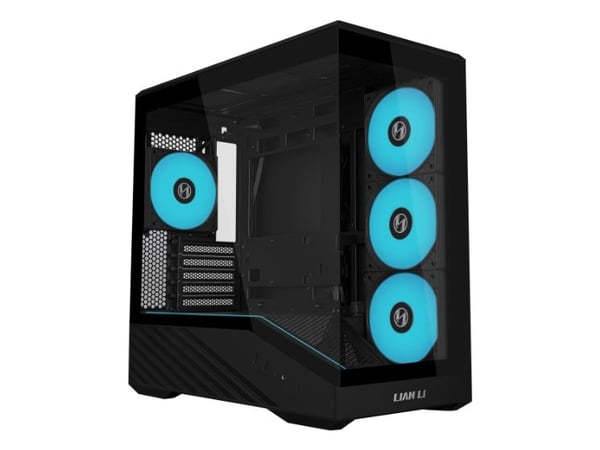 Lian Li Vector V100R MINI, Mini Tower, PC, Svart, Micro ATX, Mini-ITX, Plast, Stål, Herdet glass, Spilling