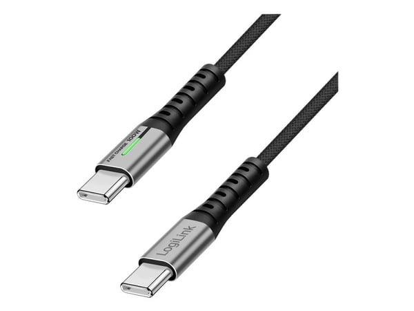 LogiLink CU0430, 0,3 m, USB C, USB C, USB 3.2 Gen 2x2, 20 Gbit/s, Svart