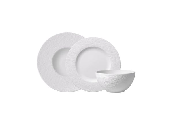 Villeroy & Boch Manufacture Rock servisesett, 6 deler, hvit
