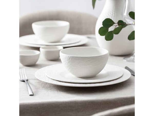 Villeroy & Boch Manufacture Rock servisesett, 6 deler, hvit