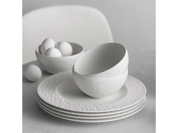 Villeroy & Boch Manufacture Rock servisesett, 6 deler, hvit