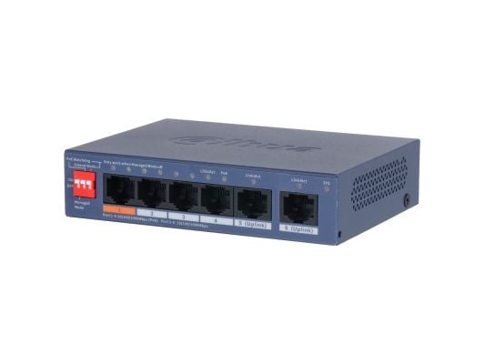 Dahua Technology DH-CS4006-4GT-60, Hallittu, L2, Gigabit Ethernet (10/100/1000), Täysin kaksipuolinen, Power over Ethernet -tuki, Seinäkiinnitteinen