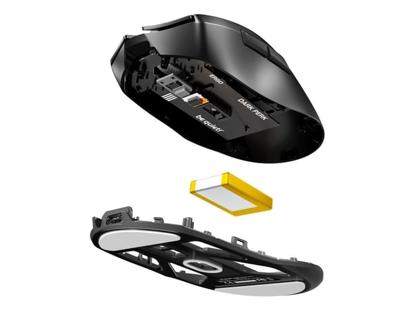 be quiet! Dark Perk Ergo, högerhand, Optisk, RF Wireless + USB Type-C, 32000 DPI, 0,125 ms, Svart