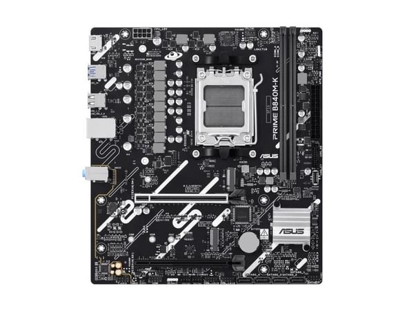 ASUS PRIME B840M-K - Hovedkort - micro ATX - Socket AM5 - AMD B840 Chipset - USB 3.2 Gen 1, USB-C 3.2 Gen 1 - 2.5 Gigabit LAN - innbygd grafikk (CP...