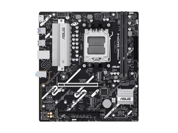 ASUS PRIME B840M-K - Hovedkort - micro ATX - Socket AM5 - AMD B840 Chipset - USB 3.2 Gen 1, USB-C 3.2 Gen 1 - 2.5 Gigabit LAN - innbygd grafikk (CP...