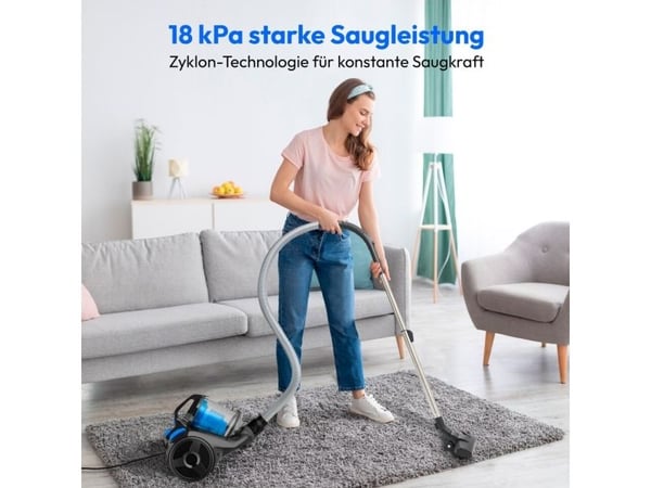 MEDION MD 12078, 800 W, Sylindervakuum, Tørr, Uten pose, 2 l, HEPA