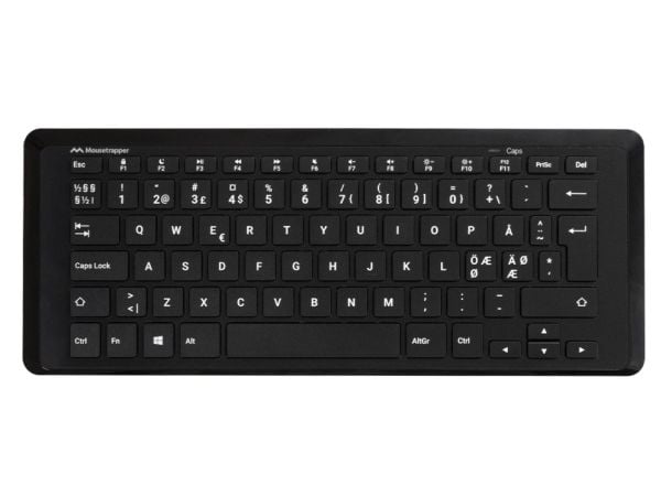 Mousetrapper Type Mini - Näppäimistö - kompakti - langaton - Bluetooth - QWERTY - Pohjoismainen