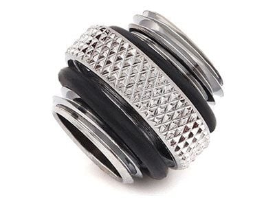 Bitspower-adapter rak G1/4 tum hane till G1/4 tum hane - silverglänsande
