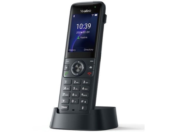 Yealink ax83H - Trådløs VoIP-telefon - med Bluetooth-grensesnitt med anrops-ID/samtale venter - IEEE 802.11a/b/g/n/ac/ax (Wi-Fi) / Bluetooth 5.0 - ...