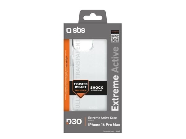 SBS TED3OCOVIP1667P, Etui, Apple, iPhone 16 Pro Max, 17,5 cm (6.9"), Gjennomsiktig