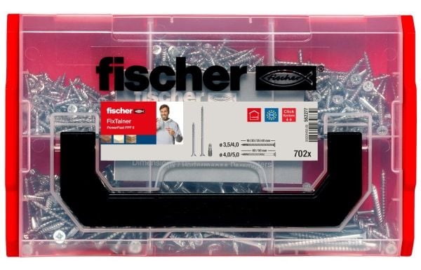 Fischer 562277, Skruesett, Sinkbelagt stål, Tre, Zink, Delgjenge, Forsenket hode