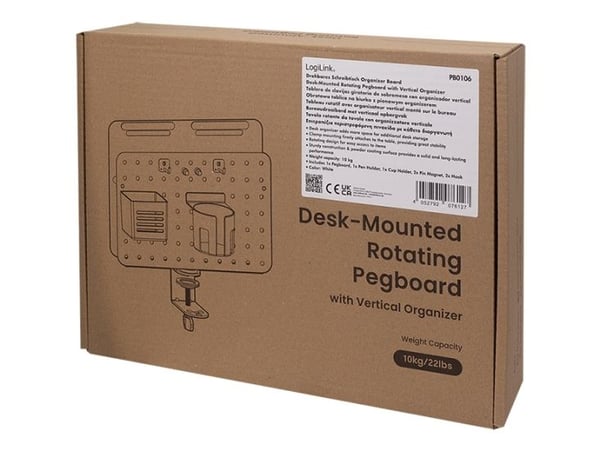 LogiLink PB0106, Stål, Plast, Hvit, Monokromatisk, Universell, 10 kg, 332 mm