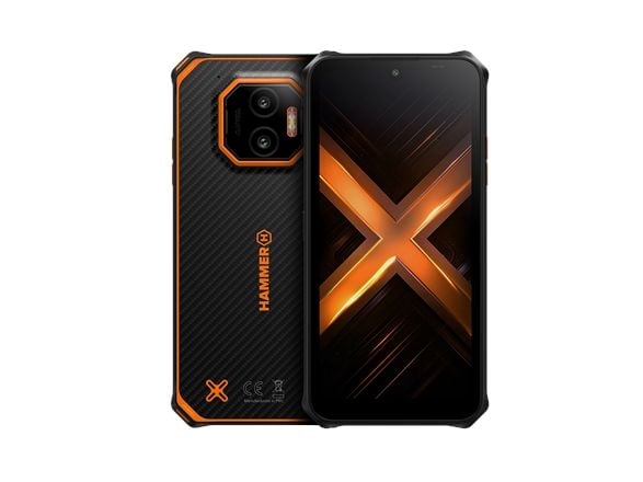 Hammer Energy X2 svart/orange 6,1" IPS 1560 x 720 MediaTek Dimensity 6300 intern RAM 6 GB 128 GB microSD Dual SIM 4G 5G hovedkamera 50 MP Android 1...
