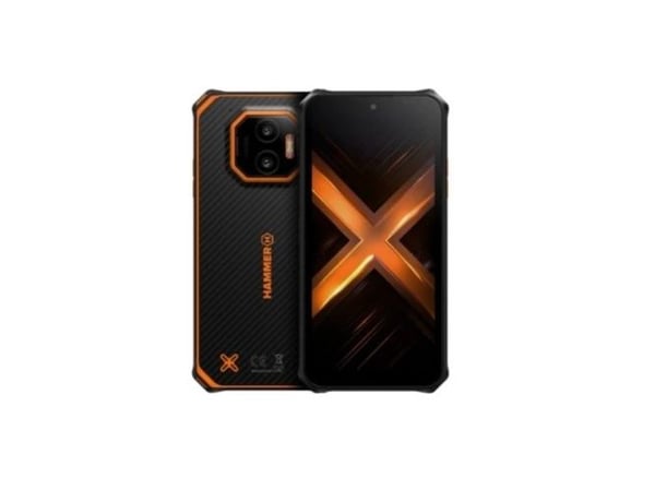 Hammer Energy X2 svart/orange 6,1" IPS 1560 x 720 MediaTek Dimensity 6300 intern RAM 6 GB 128 GB microSD Dual SIM 4G 5G hovedkamera 50 MP Android 1...