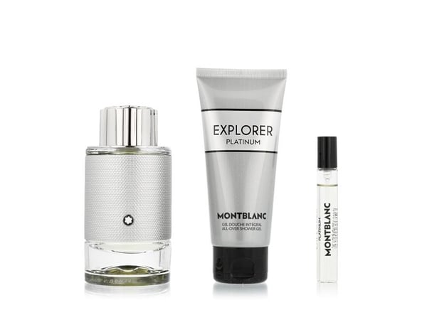 Montblanc Explorer Platinum EDP 100 ml + EDP MINI 7,5 ml + SG for kropp & hår 100 ml (mann)