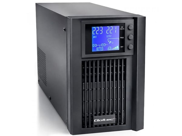 Qoltec Maitinimo šaltinis awaryjny UPS Pure Sine Wave | 1kVA | 800W | AVR | LCD | Czysty Sinus | Czysty sinus