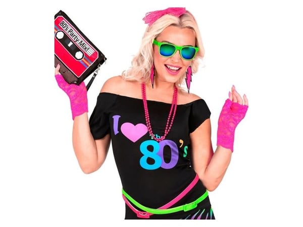 Neonpink blonde handsker