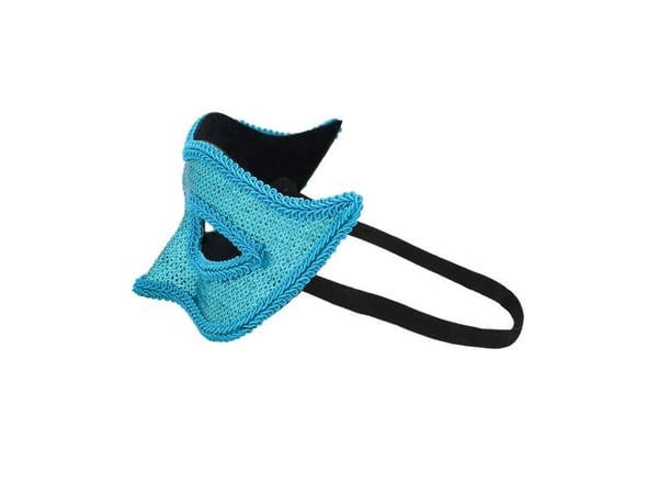 Turkos paljett halvmask