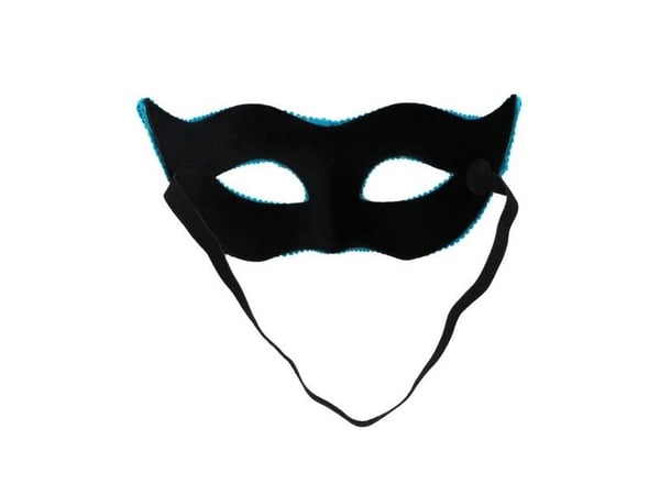 Turkos paljett halvmask