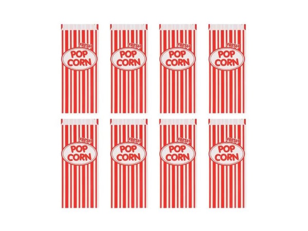 Popcornpapperpåsar, 8 st.