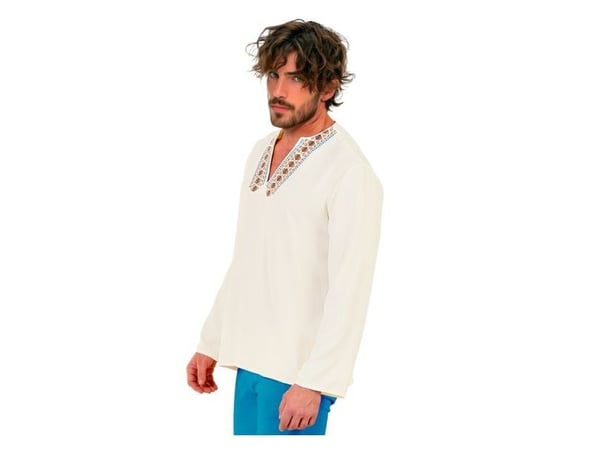 Beige hippieblus