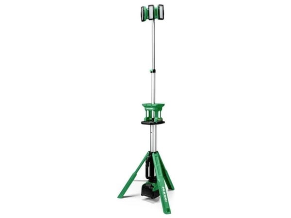 Hikoki UB18DGW4Z, LED, 3 ampuller, IP55, 8000 mAh, Sort, Grønn, Rustfritt stål, Frittstående arbeidslys