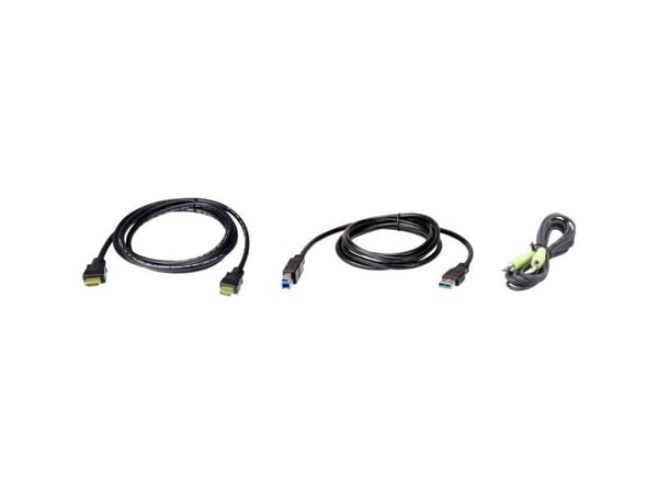 ATEN 2L-7D02UHX3 - Tastatur / video / musekabelsett (KVM)
