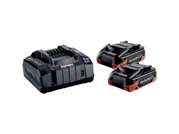 Metabo 685306000, Akku- ja laturisarja, Lithium-Ion High Density (LiHD), 4 At, 18 V, Metabo, musta, punainen