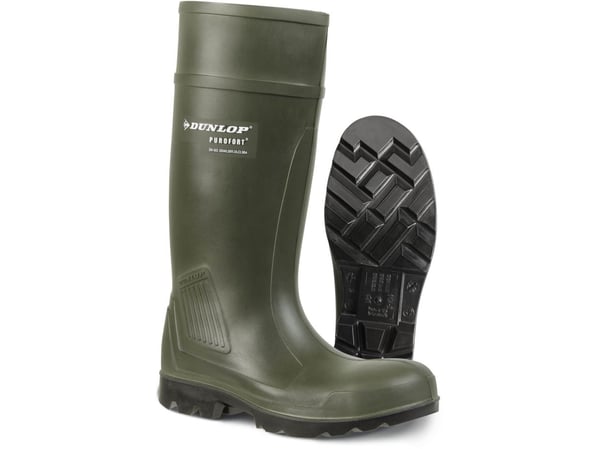 Ejendals Dunlop 462933 PUROFORT, Hankjønn, Voksen, Vernestøvler, Sort, Grønn, Polyuretan (PU), Polyuretan (PU)