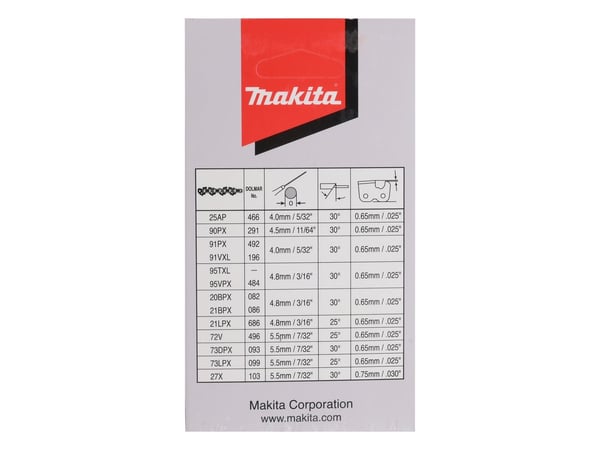 Makita 73LPX, Mikä tahansa tuotemerkki, Full chisel, 76,2 / 8 mm (3 / 8"), 1,5 mm, 40 cm, 100 cm ³