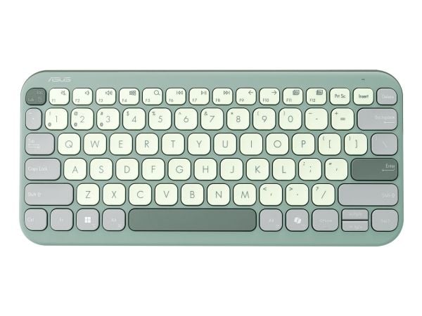 ASUS Marshmallow KW100 - Tastatur - 75% - compact - trådløs - Bluetooth 5.0 LE - green tea latte