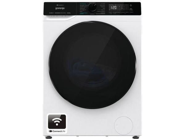 Gorenje WD2PA1X64ADW/AT, Edestä täytettävä, Vapaasti seisova, Valkoinen, Vasen, musta, musta