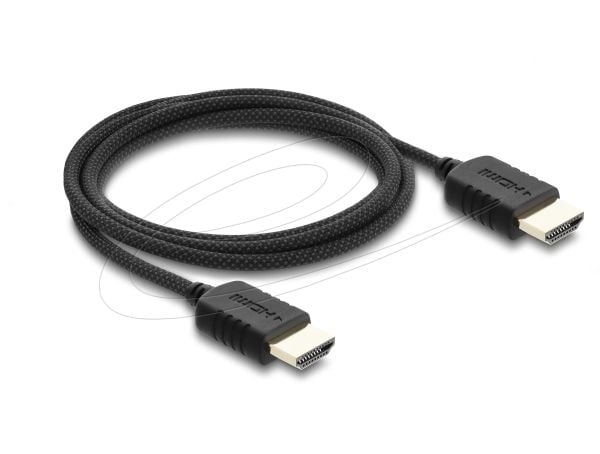 Delock - High Speed - HDMI-kabel - HDMI hann til HDMI hann - 2 m - tredobbeltskjermet koaksial - svart - 8 K 60 Hz (7680 x 4320) støtte, 5 K 120 Hz...
