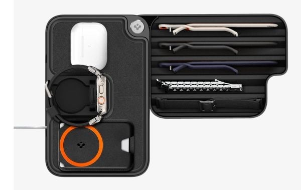 Spigen S340, Smartklokke, Passiv holder, Innendørs, Svart