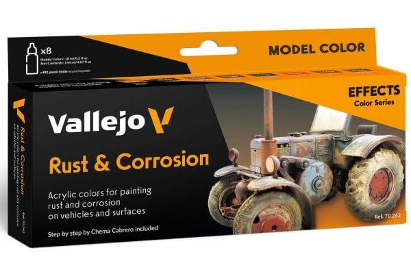 Vallejo 70.262 Model Color Effects Rust & Corrosion (8 x 18 ml)