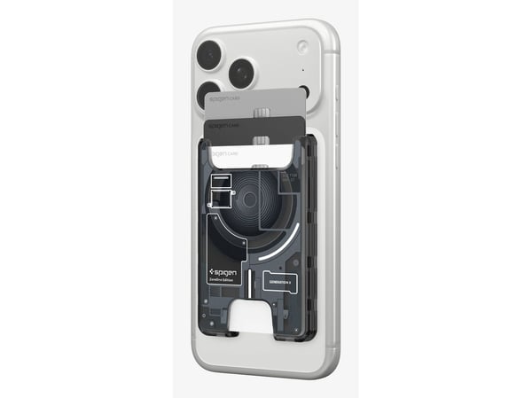 Spigen Ultra Hybrid Zero One V2, Kortholder, Svart, Grå, Polykarbonat (PC), Termoplastisk polyuretan (TPU), Apple, Apple - iPhone 12 or newer or wi...