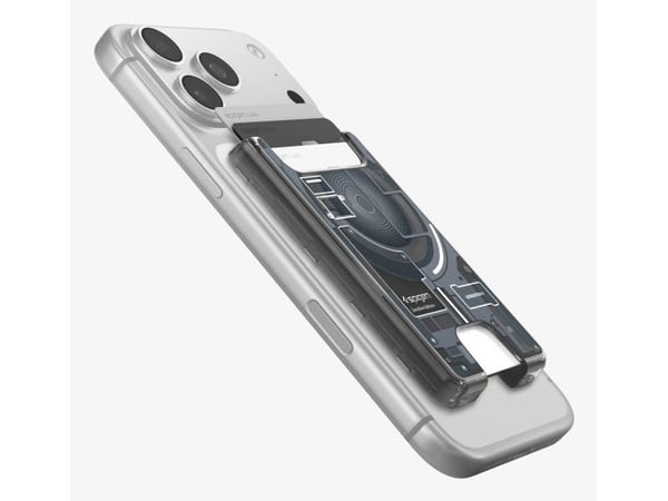 Spigen Ultra Hybrid Zero One V2, Kortholder, Svart, Grå, Polykarbonat (PC), Termoplastisk polyuretan (TPU), Apple, Apple - iPhone 12 or newer or wi...