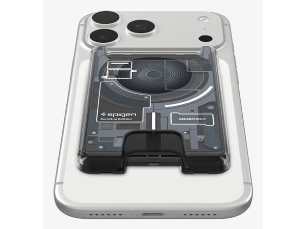 Spigen Ultra Hybrid Zero One V2, Kortholder, Svart, Grå, Polykarbonat (PC), Termoplastisk polyuretan (TPU), Apple, Apple - iPhone 12 or newer or wi...