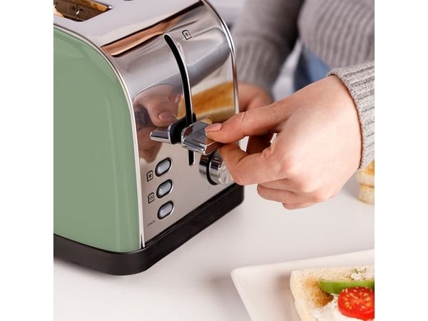 Taurus Vintage II, 2 skiver, Oliven, Rustfritt stål, Knapper, Rotasjon, 950 W, 3,5 cm