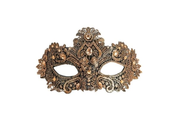 Kobber øyemaske med steiner