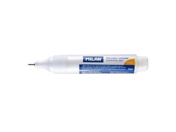 Korrektionspen, Milan 5 ml. med metalspids, hvid