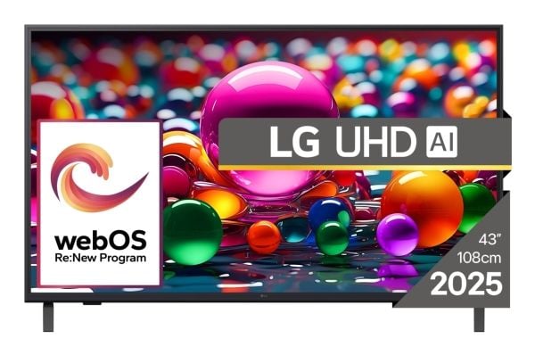 LG 43UA74003LB, 109,2 cm (43"), 3840 x 2160 piksler, LED, Smart TV, Wi-Fi, Sort