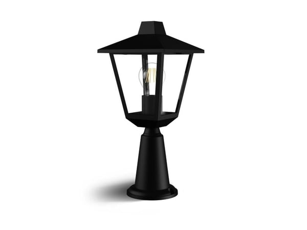 Philips Kinno sokkel/stibelysning 25 W E27, lyskilde følger ikke med, Utendørs sokkel/stang-belysning, Svart, Metall, IP44, Hage, Terrasse, I