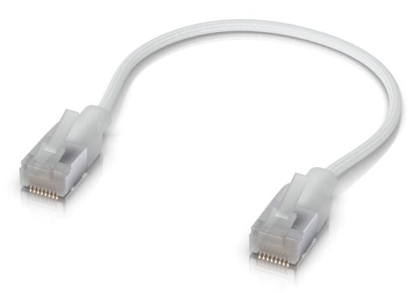 Ubiquiti Ultra-thin braided shielded and optimized for 10 GbE networking. 0.15M-W-24 (UACC-CABLE-PATCH-EL-C6A-0.15M-W-24)