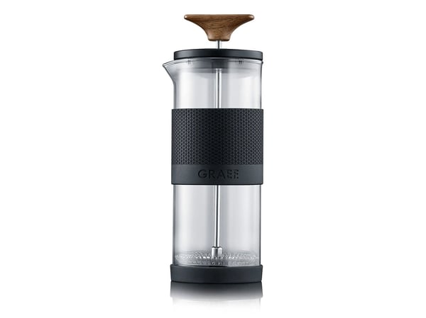 Graef MMS12, Manuell mjölkskummare, Svart, Transparent, Glas, 200 ml, 400 ml, 75 mm