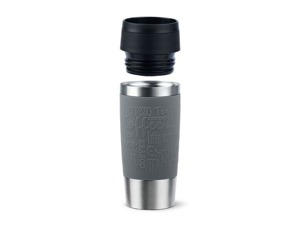 EMSA Travel Mug Classic , Grå, Rustfritt stål, Silikon, Rustfritt stål, Polypropylen (PP), 36 ml, 8,3 cm, 200 mm