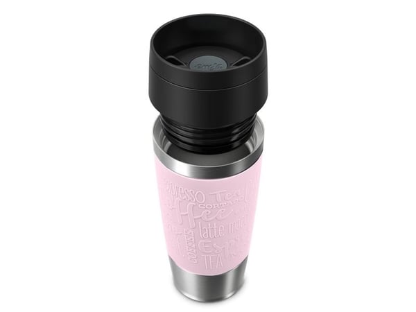 EMSA Travel Mug Classic , Rosa, Rustfritt stål, Silikon, Rustfritt stål, Polypropylen (PP), 36 ml, 8,3 cm, 200 mm